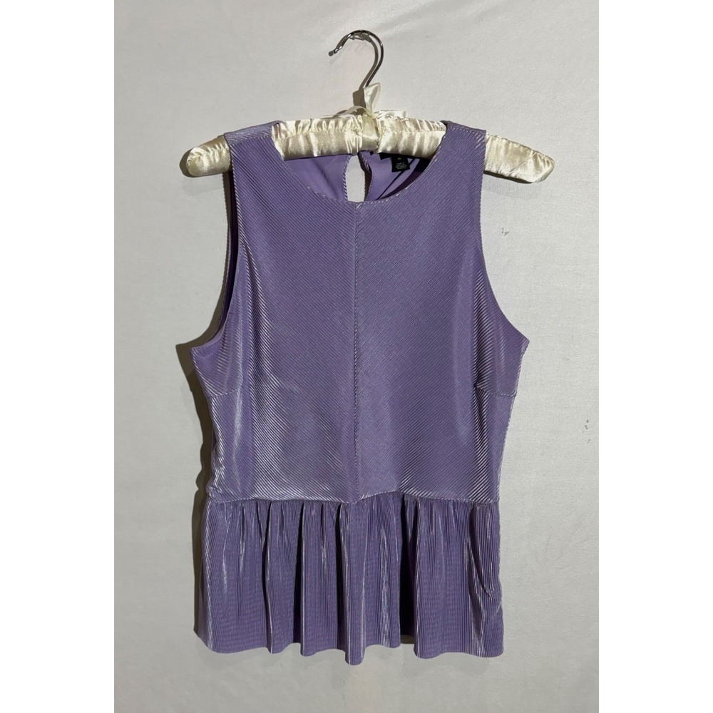 Halogen Womens Peplum Style Light Purple Sleeveless Top- Size Medium